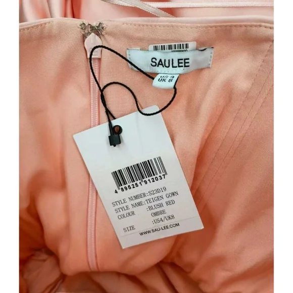 NWT SAU LEE Revolve Teigen Gown Maxi Dress Blush Red Ombre Event Party Cocktail - Picture 13 of 15